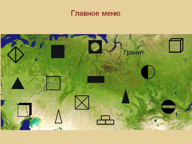 Презентация «Полезные ископаемые: обозначение на карте России»